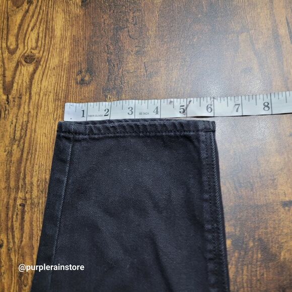 American Eagle Mom Jeans 4 R High Rise Black Wash Stretch Denim - Picture 10 of 10